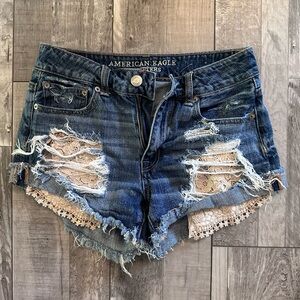 American Eagle high waisted jean festival short- size 2